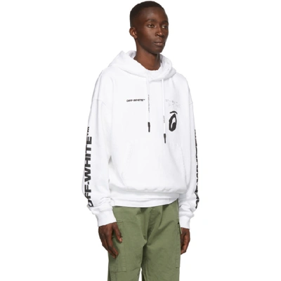Shop Off-white White Splitted Arrows Hoodie In Wht Blk