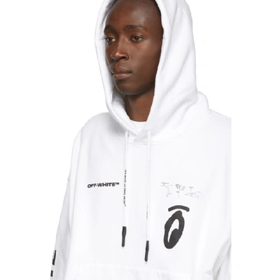 Shop Off-white White Splitted Arrows Hoodie In Wht Blk