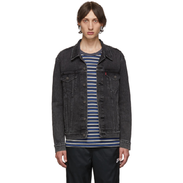 levi black denim jacket