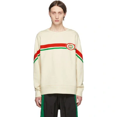 Shop Gucci Off-white Interlocking G Sweatshirt