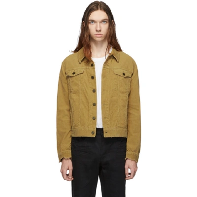 Shop Saint Laurent Tan Corduroy Classic Jacket In 9710 Beigst