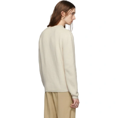 Shop Gucci Beige Gg Deer Sweater In 9133 White