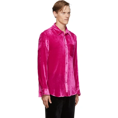 Shop Sies Marjan Pink Silk Sander Fluid Shirt In Fuxia