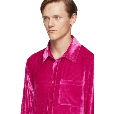 Shop Sies Marjan Pink Silk Sander Fluid Shirt In Fuxia