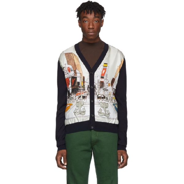 graphic cardigan