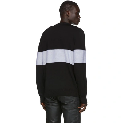 Shop Givenchy Black & White Wool Contrasting Stripe Sweater In 004-black/w