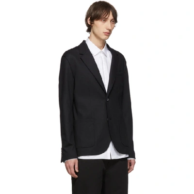 Shop Lanvin Black Double-faced Jersey Blazer In 10 Black