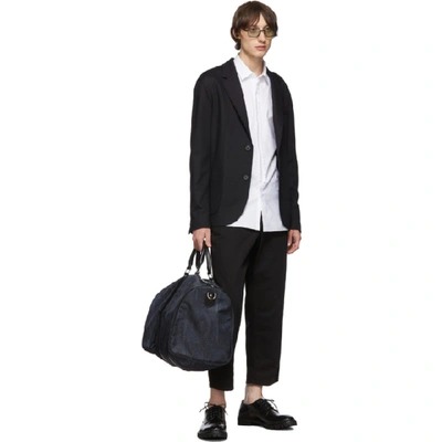 Shop Lanvin Black Double-faced Jersey Blazer In 10 Black