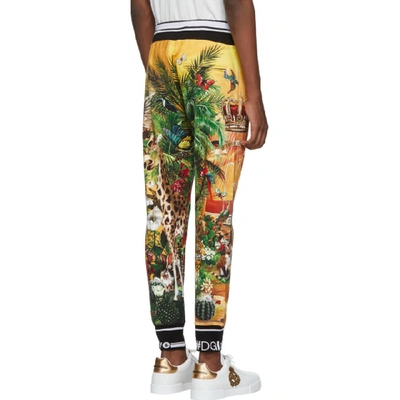 Shop Dolce & Gabbana Dolce And Gabbana Multicolor Tropical King Print Lounge Pants In Hhih4 Multi