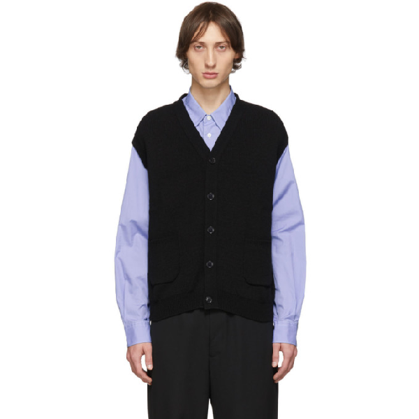 Comme Des Garcons Homme Deux Comme Des Garcons Homme Deux Black Lochovan Of Scotland Cardigan Vest In 1 Black Modesens