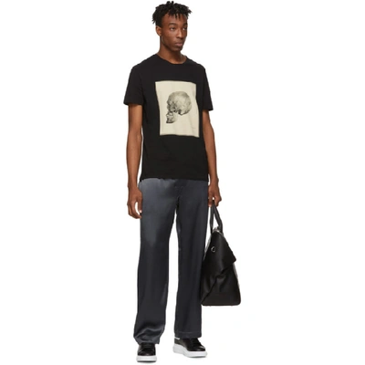 Shop Alexander Mcqueen Black Study Skull T-shirt In 0901 Blkmix
