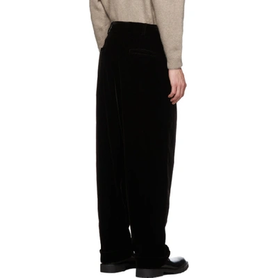 Shop Giorgio Armani Brown Velvet Trousers