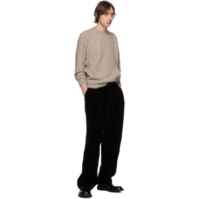 Shop Giorgio Armani Brown Velvet Trousers