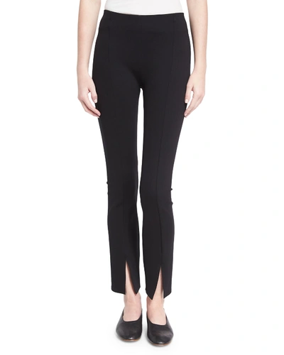 Shop The Row Thilde Slit-front Skinny Pants In Black