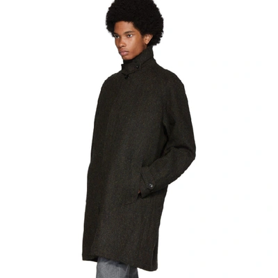 NORSE PROJECTS 黑色 HARRIS TWEED 联名 SVALBARD 羊毛大衣