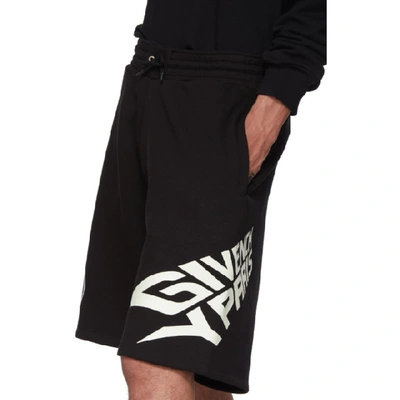 Shop Givenchy Black Glow-in-the-dark Shorts