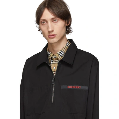 Shop Burberry Black Street Logo Shirt