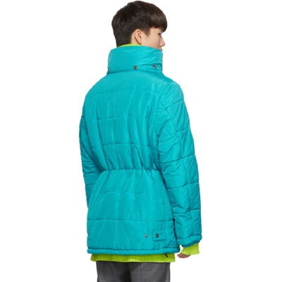 Shop Balenciaga Blue Incognito Parka In 4600 Turquo