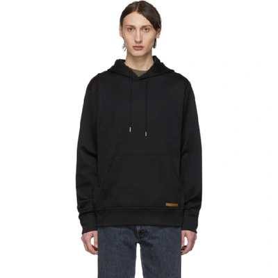 Shop Helmut Lang Black Sport Stripe Hoodie