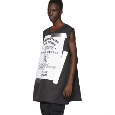Shop Raf Simons Black Templa Edition Oversized Wadded Vest In 00099 Black