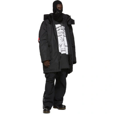 Shop Raf Simons Black Templa Edition Oversized Wadded Vest In 00099 Black