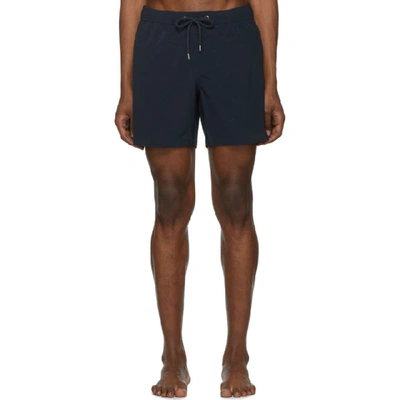 Shop Moncler Navy Mare Swim Shorts In 775.navy