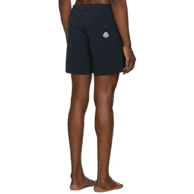 Shop Moncler Navy Mare Swim Shorts In 775.navy