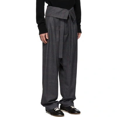 Shop Loewe Grey Belted Overall Trousers In 1120 Grey