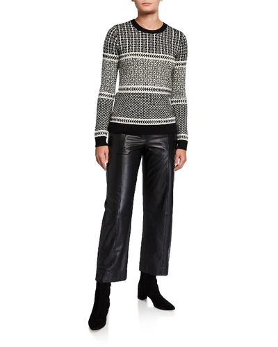 Shop Jason Wu Straight-leg Leather Pants In Black