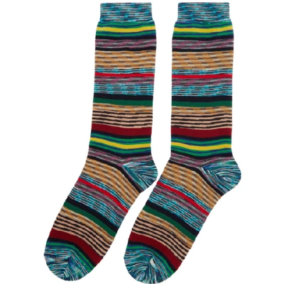 Shop Missoni Multicolor Stripe Socks In Sm0ed Multi