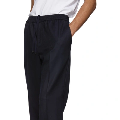 Shop Ferragamo Salvatore  Navy Tailored Trousers