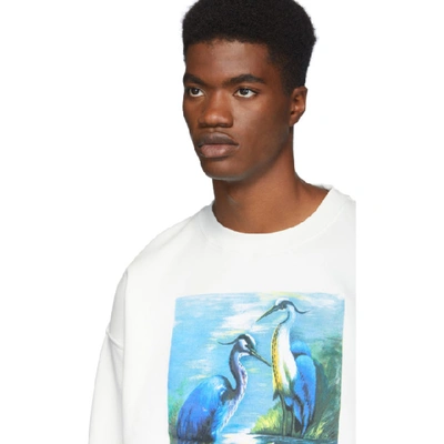 Shop Heron Preston White Heron Birds Sweatshirt In 0288 Offwht