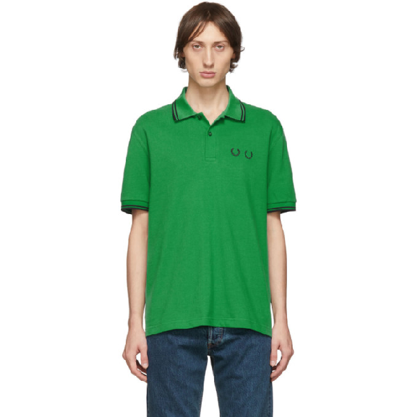 Comme Des Garcons Homme Deux Comme Des Garcons Homme Deux Green Fred Perry Edition Pique Polo In 2 Green Modesens