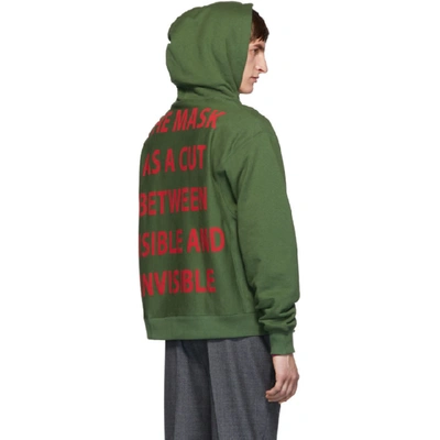 Shop Gucci Green Manifesto Hoodie In 3806 Aspara