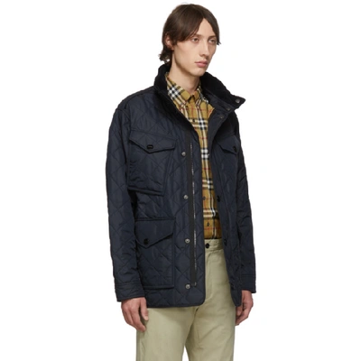 Shop Burberry Navy Ascott Jacket