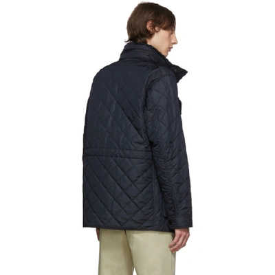 Shop Burberry Navy Ascott Jacket