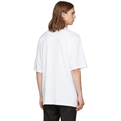 Shop Burberry White Logo Cut-out T-shirt In Optic White