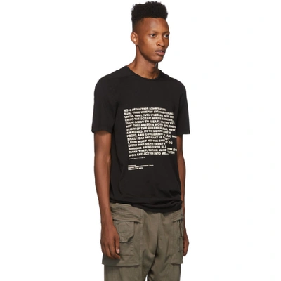 Shop Rick Owens Drkshdw Black Printed Level T-shirt In 0921 Blk