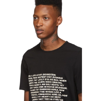 Shop Rick Owens Drkshdw Black Printed Level T-shirt In 0921 Blk