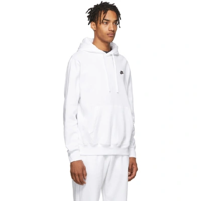 Shop Nike White Club Hoodie In 100 White