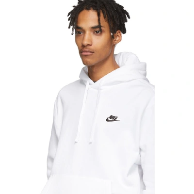 Shop Nike White Club Hoodie In 100 White