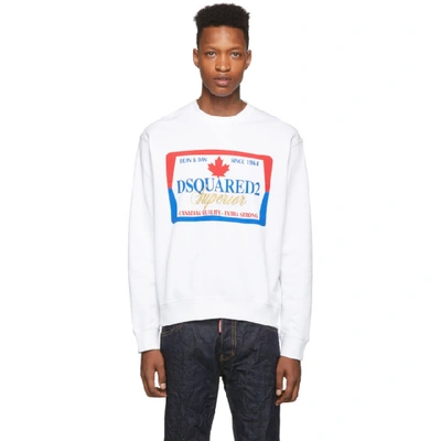 Shop Dsquared2 White Cool Sweatshirt In 100 White