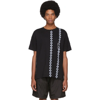 Shop Moncler Genius 7 Moncler Frgmt Hiroshi Fujiwara Black Stripe T-shirt In 999black