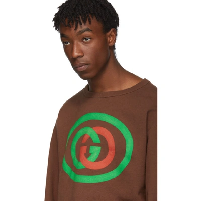 Shop Gucci Brown Gg Sweatshirt In 2236 Brown