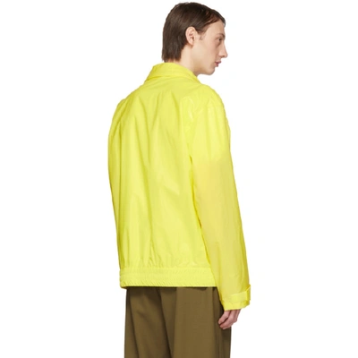 Shop Kenzo Yellow Neon Windbreaker Jacket In 40gldyellow