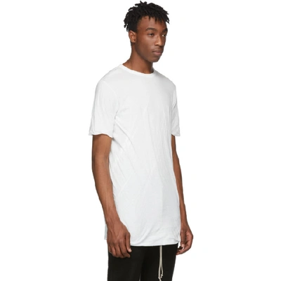 Shop Rick Owens White Double T-shirt In 11 Milk