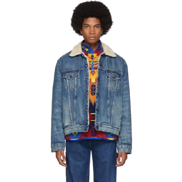 ralph lauren sherpa denim jacket