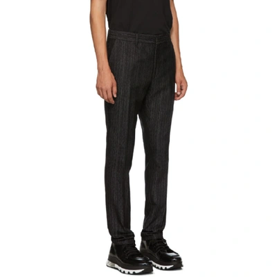 Shop Fendi Black Cavalry Twill Trousers In F0qa1 Noir