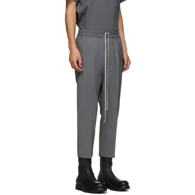 Shop Rick Owens Grey Astaires Trousers In 06 Blu