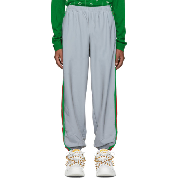 silver reflective track pants